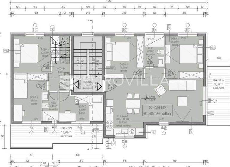 Wohnung zum Kauf 240.000 € 2 Zimmer 65 m² 1. Geschoss Vir Vir