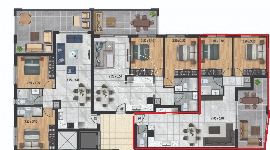 Wohnung zum Kauf 268.000 € 3 Zimmer 99 m²<br/>Wohnfläche Kato Polemidia