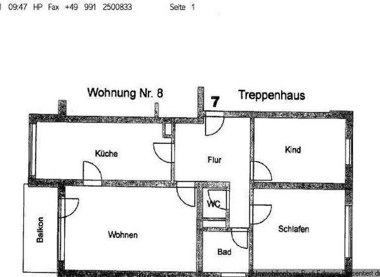 Wohnung zum Kauf 229.000 € 3 Zimmer 80 m² 2. Geschoss Troststr. Deggendorf 94469