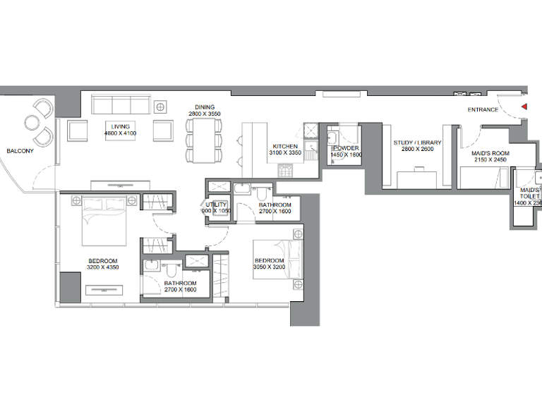 Wohnung zum Kauf 882.977 € 3 Zimmer 140,7 m² Dubai