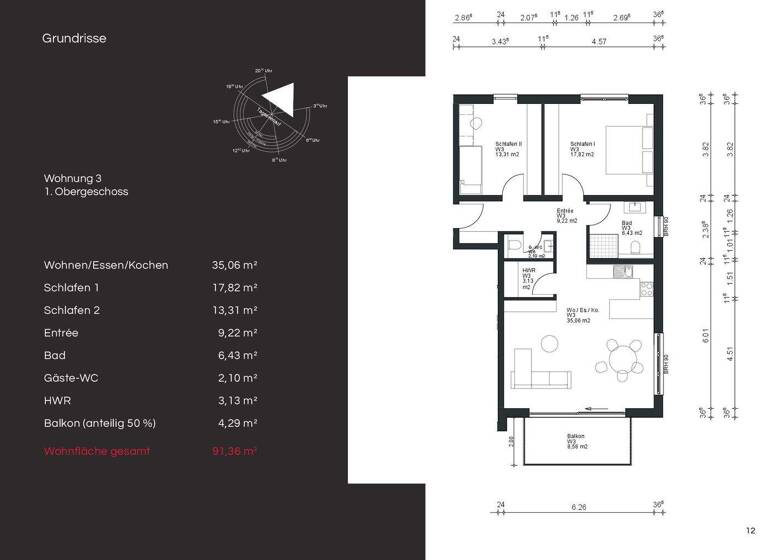 Wohnung zum Kauf - Erstbezug provisionsfrei 386.500 € 3 Zimmer 91,4 m² Geschoss 2/4 Im Litzelholz 13 Biewer Trier 54293
