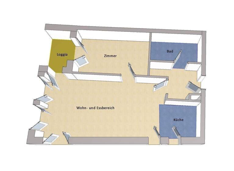 Wohnung zur Miete 2.185 € 2 Zimmer 54 m² frei ab sofort Tiergarten Berlin 10787