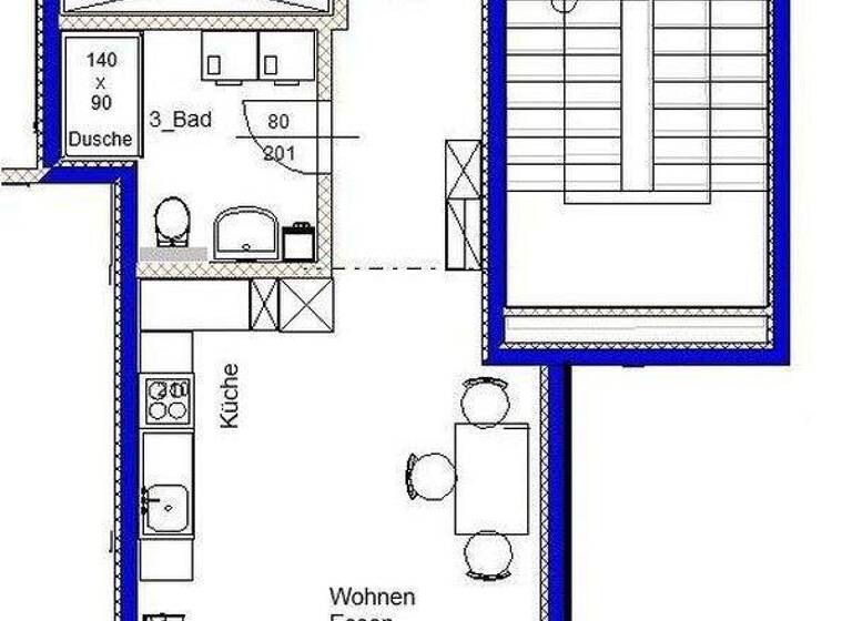 Wohnung zur Miete 775 € 2 Zimmer 60 m² 1. Geschoss Mittich Neuhaus am Inn 94152