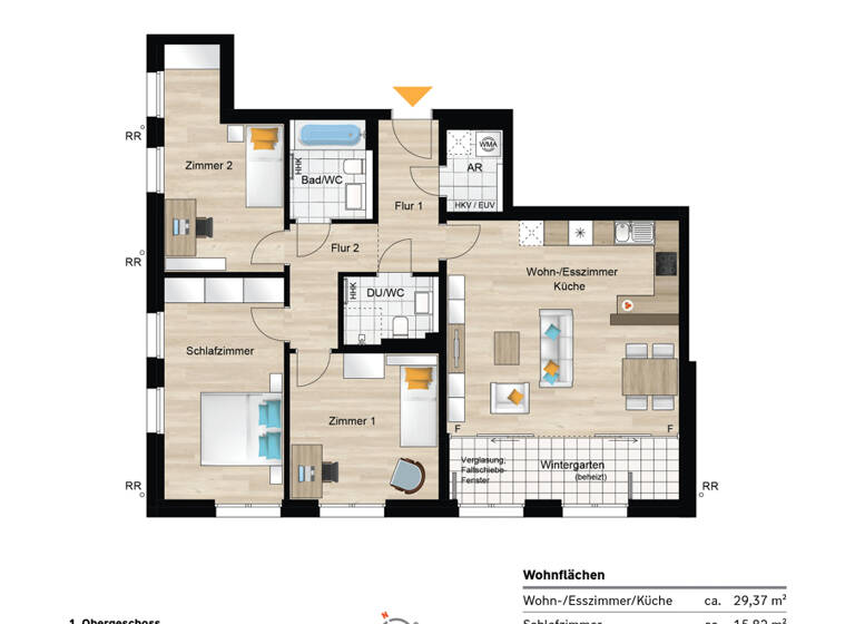 Wohnung zum Kauf provisionsfrei 546.300 € 4 Zimmer 101,2 m²<br/>Wohnfläche 1.<br/>Geschoss Eva-Büttner-Straße 16 Radeberger Vorstadt Dresden 01099