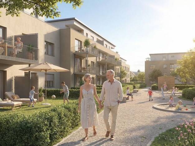 Wohnung zum Kauf - Neubau 302.031 € 2 Zimmer 54,4 m² EG Schulstraße 10 Oberhausen Rheinhausen 79365