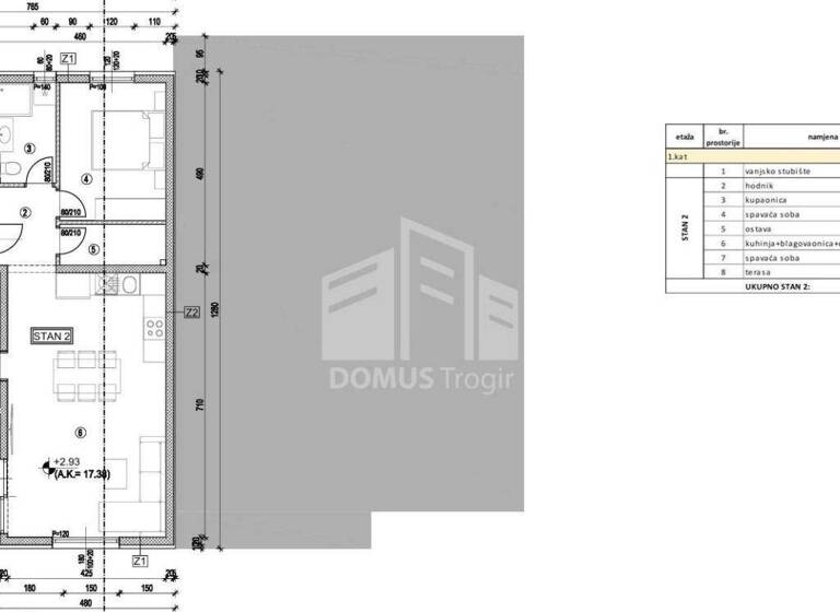 Wohnung zum Kauf 270.000 € 4 Zimmer 72 m² 1. Geschoss Kastela