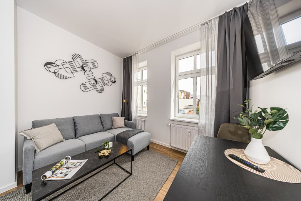 Wohnung zur Miete Wohnen auf Zeit 1.250 € 2 Zimmer 48,3 m²<br/>Wohnfläche 01.01.2025<br/>Verfügbarkeit Alt Fermersleben Alt Fermersleben Magdeburg 39122