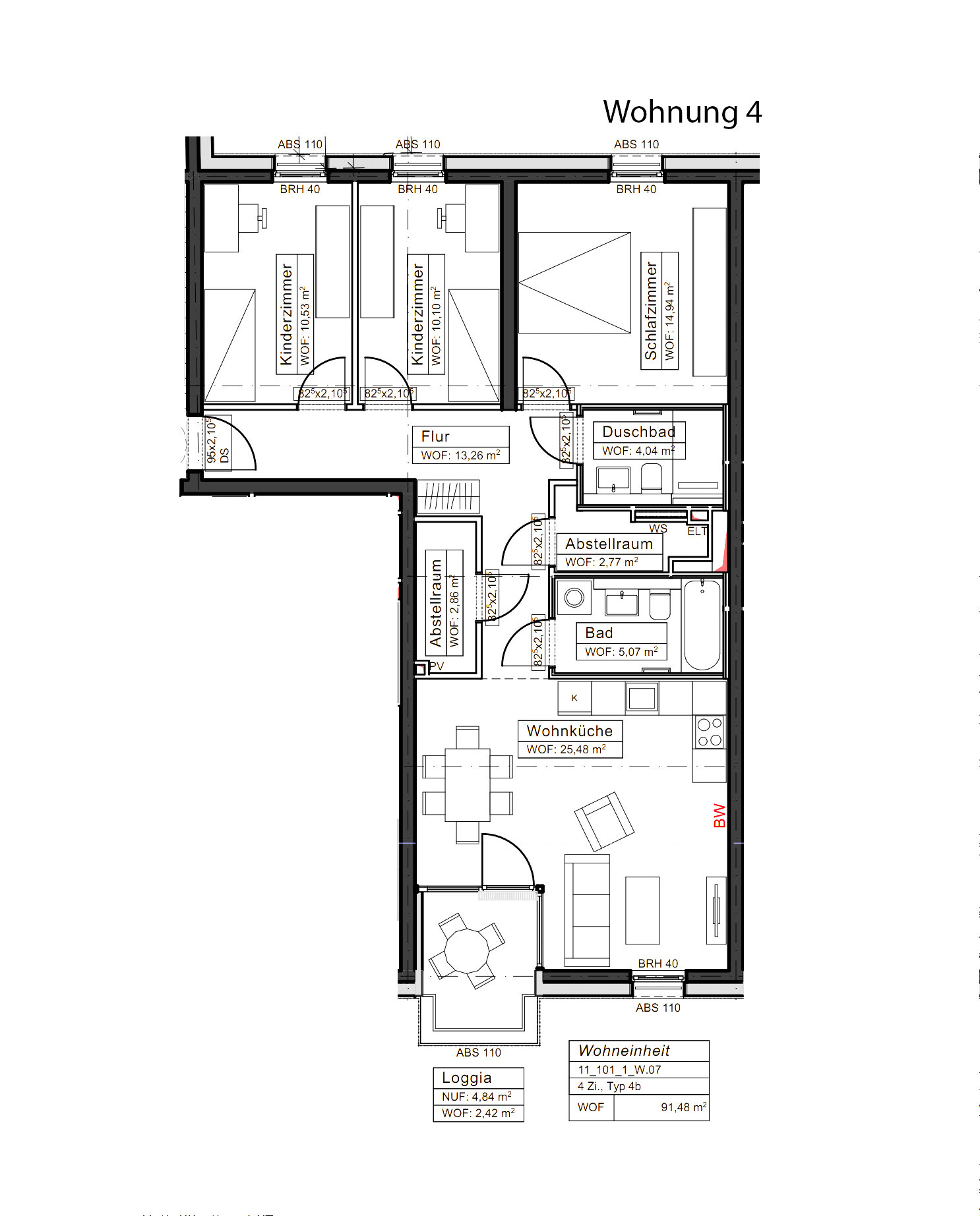 Wohnung zur Miete 1.217 € 4 Zimmer 91,5 m²<br/>Wohnfläche Nördliche Mühlenvorstadt Greifswald 17489