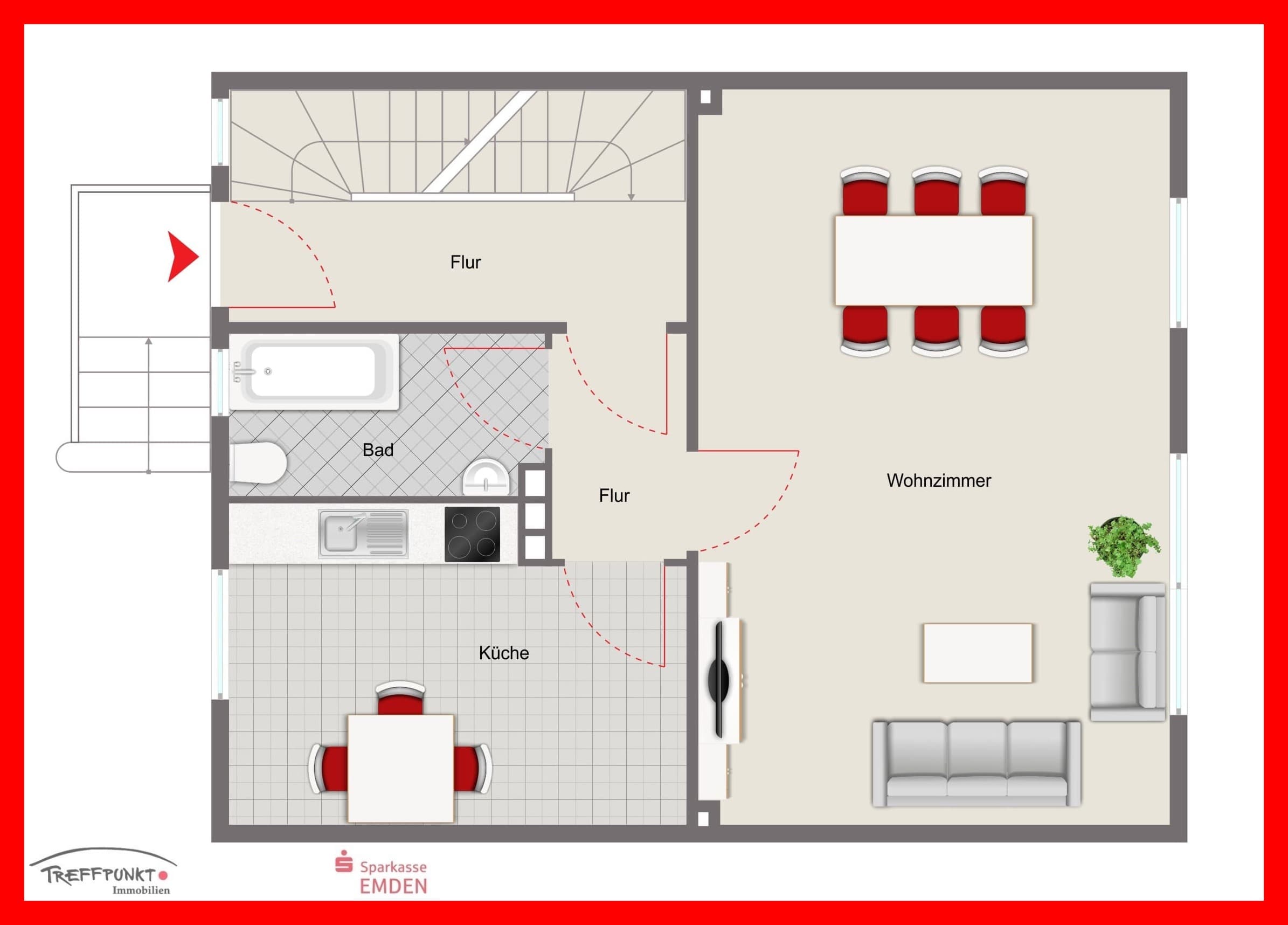 Mehrfamilienhaus zum Kauf 134.000 € 7 Zimmer 106 m²<br/>Wohnfläche 420 m²<br/>Grundstück Port Arthur / Transvaal Emden, Port Arthur/Transvaal 26723