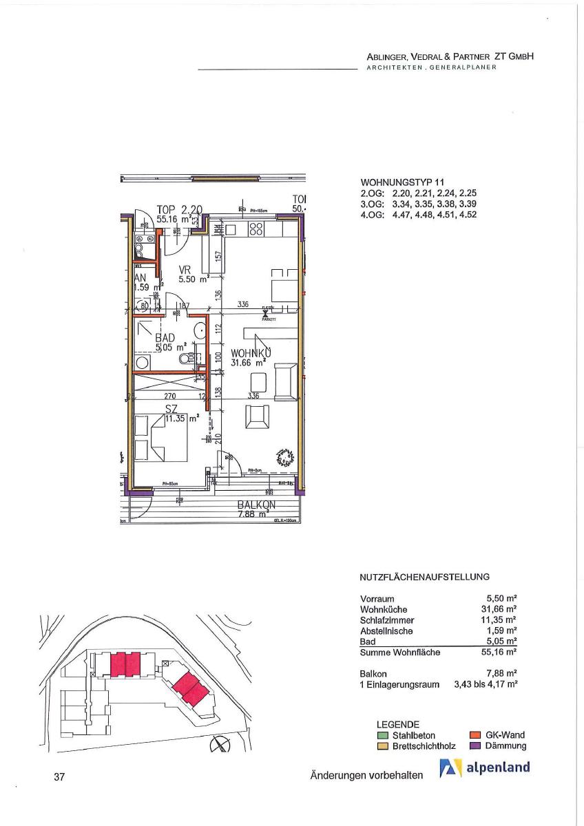 Wohnung zur Miete 746 € 2 Zimmer 55,2 m²<br/>Wohnfläche 31.03.2025<br/>Verfügbarkeit St. Pölten St. Pölten 3100