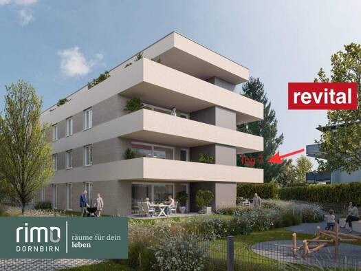 Terrassenwohnung zum Kauf - Erstbezug 399.000 € 2 Zimmer 56 m² 1. Geschoss Lustenau 6890