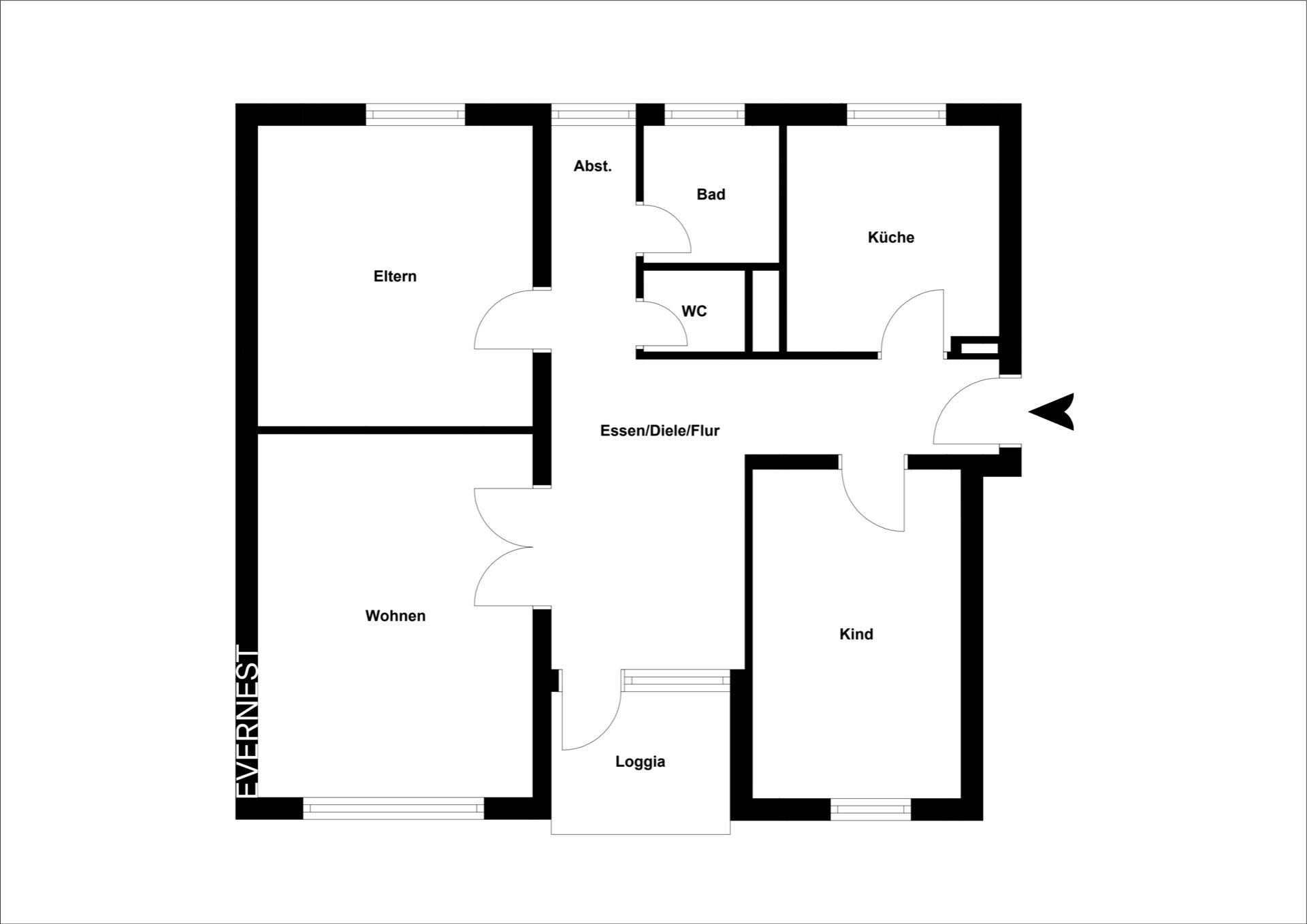 Wohnung zum Kauf 145.000 € 3 Zimmer 80 m²<br/>Wohnfläche 7.<br/>Geschoss Horst Essen 45279