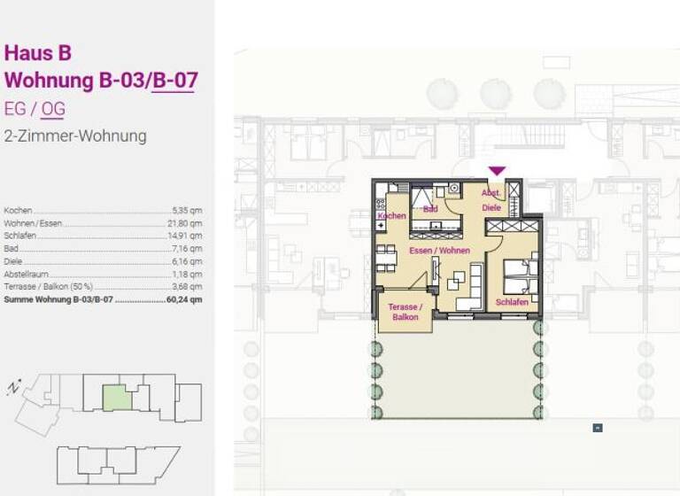 Wohnung zur Miete 843 € 2 Zimmer 60 m²<br/>Wohnfläche Neumarkt Neumarkt in der Oberpfalz 92318