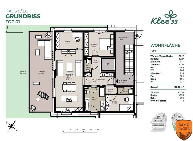 Wohnung zum Kauf - Erstbezug 1.243.600 € 4 Zimmer 100,6 m² EG Knabenseminarstraße 31 und 33 Urfahr Linz 4040