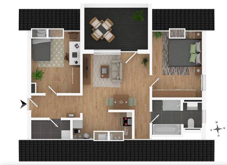 Wohnung zur Miete 1.112 € 3 Zimmer 70,4 m² frei ab sofort Gaismannshof Nürnberg 90431