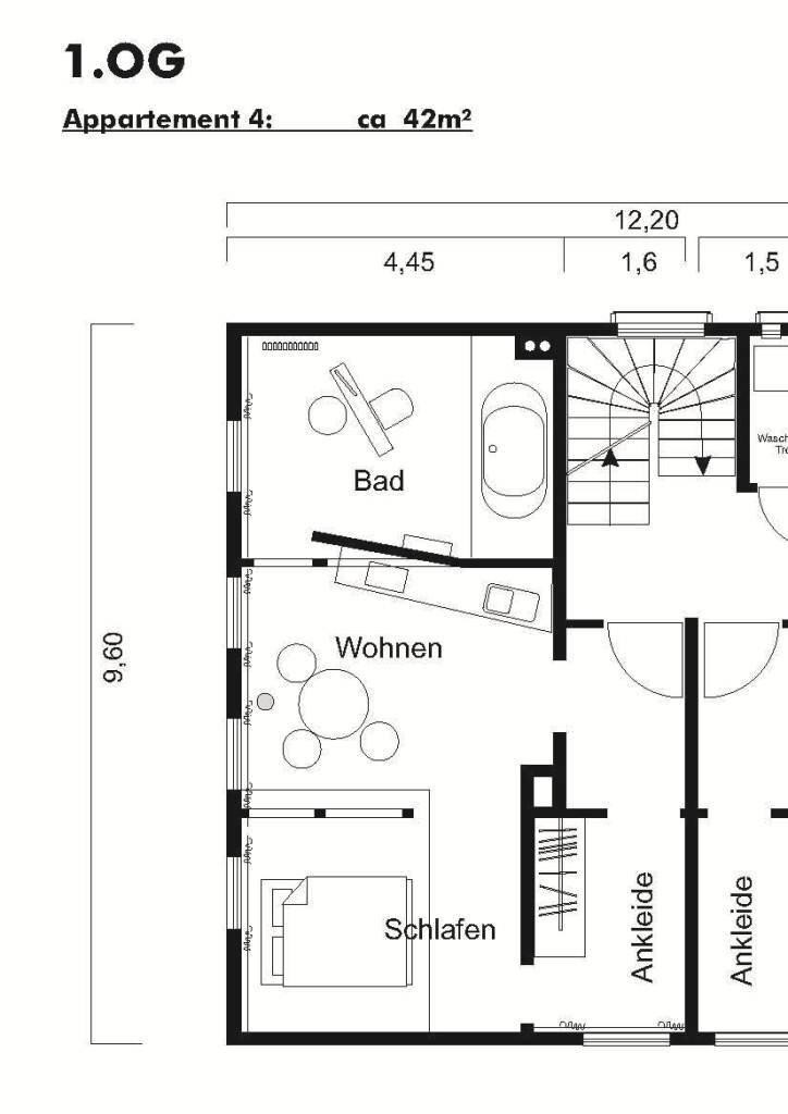 Wohnung zur Miete Wohnen auf Zeit 1.310 € 1 Zimmer 42 m²<br/>Wohnfläche 01.05.2025<br/>Verfügbarkeit Heusteigviertel Stuttgart-Mitte 70182