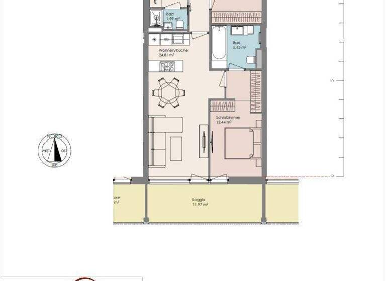 Wohnung zum Kauf - Erstbezug provisionsfrei 516.600 € 3 Zimmer 63,4 m² 1. Geschoss Maria Enzersdorf 2344