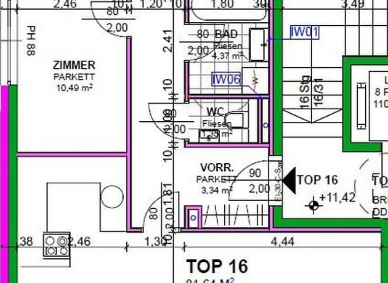 Wohnung zur Miete - Erstbezug 2.245 € 2 Zimmer 81,6 m² 4. Geschoss Heiligenstädter Straße 395a Wien 1190