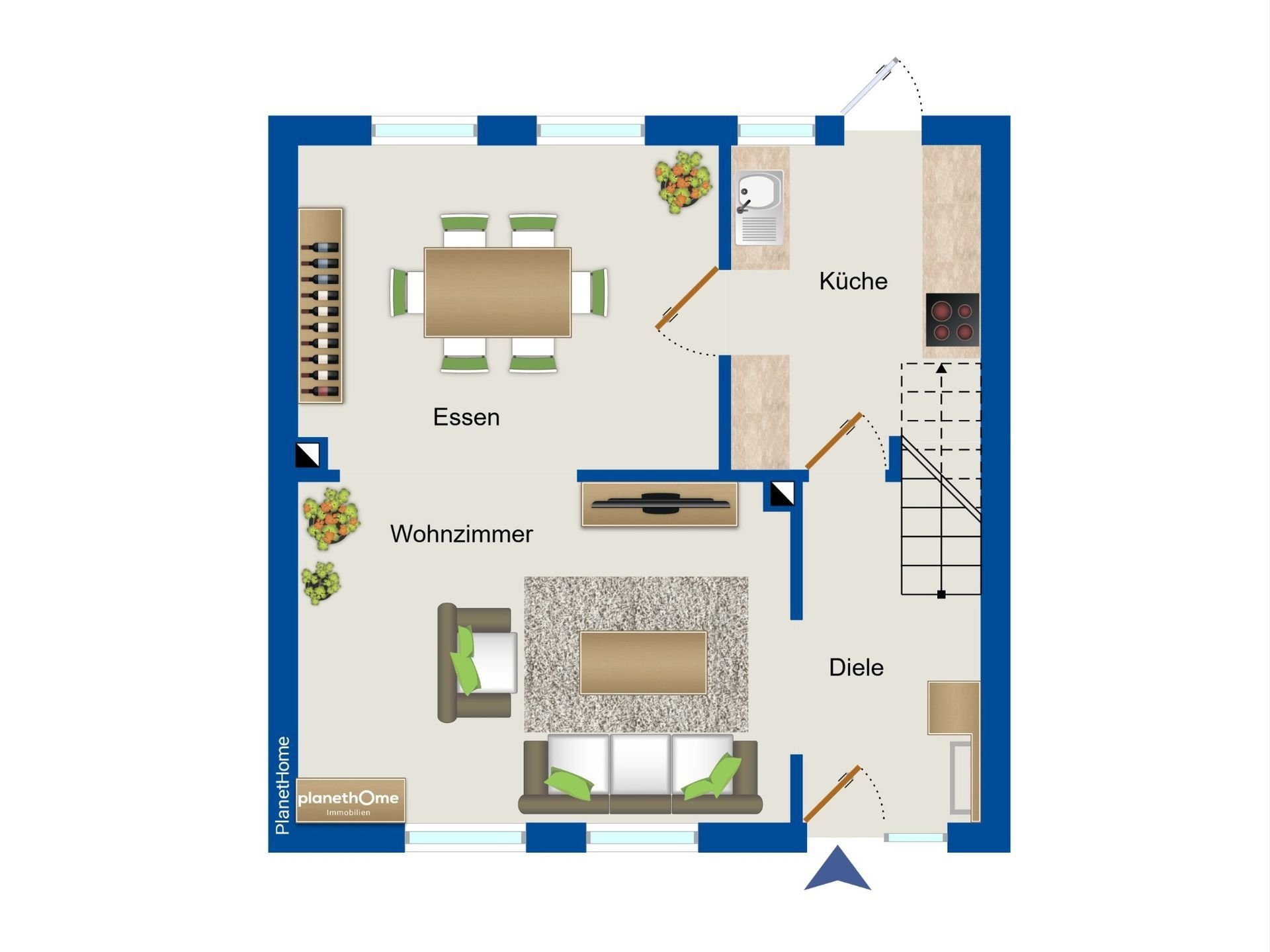 Reihenmittelhaus zum Kauf 199.000 € 4 Zimmer 99 m²<br/>Wohnfläche 162 m²<br/>Grundstück Friedrichstadt 25840