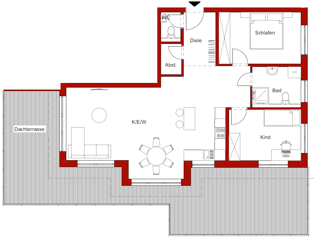 Penthouse zum Kauf provisionsfrei 3 Zimmer 107,8 m²<br/>Wohnfläche Donaueschingen Donaueschingen 78166