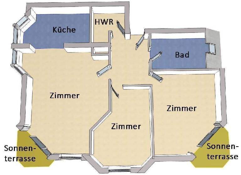 Wohnung zum Kauf 549.000 € 3 Zimmer 96 m² 6. Geschoss Spandau Berlin 13597