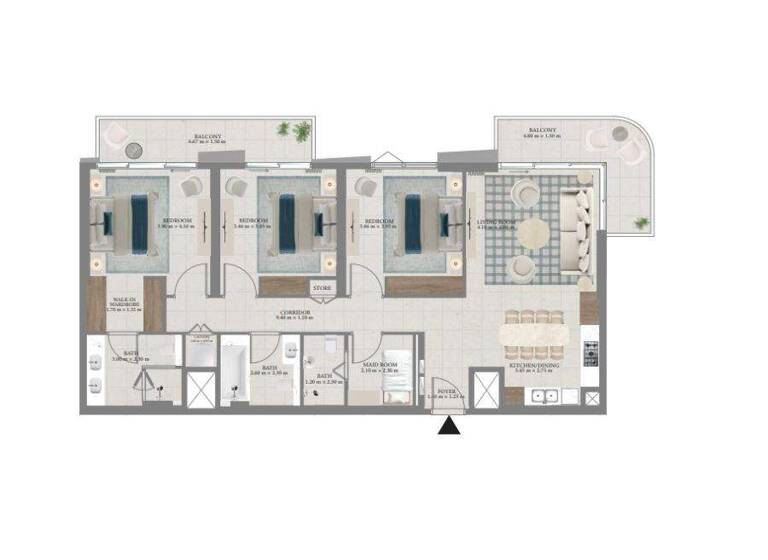 Wohnung zum Kauf - Erstbezug provisionsfrei 1.038.678 € 3 Zimmer 147,9 m² Dubai
