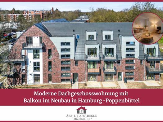 Wohnung zum Kauf - Erstbezug 459.000 € 2 Zimmer 57,3 m² Poppenbüttel Hamburg 22399