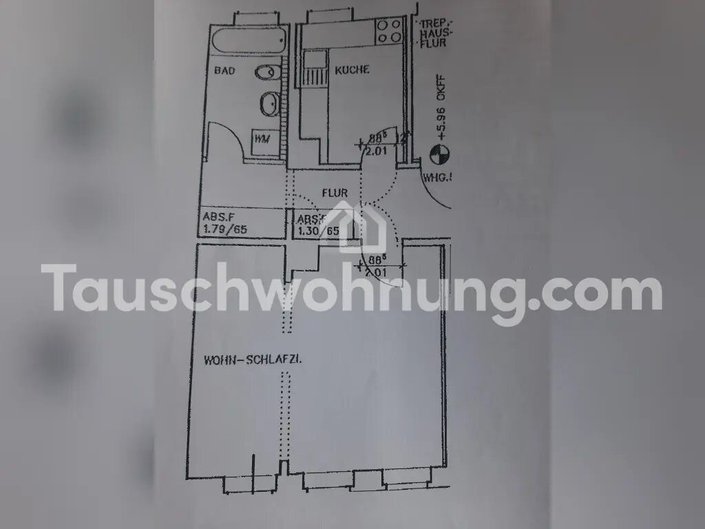 Wohnung zur Miete Tauschwohnung 264 € 1 Zimmer 44 m²<br/>Wohnfläche 2.<br/>Geschoss Volkmarsdorf Leipzig 04315