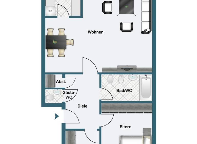 Wohnung zum Kauf 329.000 € 3 Zimmer 104,7 m² 1. Geschoss Unterfeldhaus Erkrath 40699
