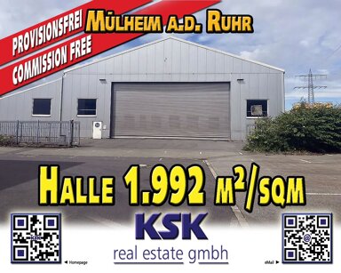 Lagerhalle zur Miete provisionsfrei 1.992 m² Lagerfläche teilbar von 1.992 m² bis 5.110 m² Speldorf Mülheim an der Ruhr 45478