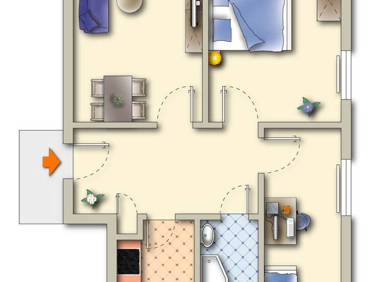Wohnung zur Miete 341 € 3 Zimmer 56,7 m²<br/>Wohnfläche 1.<br/>Geschoss 01.07.2025<br/>Verfügbarkeit Biederitzer Straße 5.3 Heyrothsberge Biederitz OT Heyrothsberge 39175