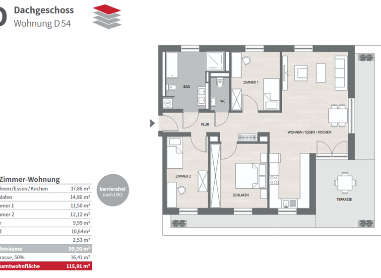 Penthouse zum Kauf - Erstbezug provisionsfrei 747.600 € 4 Zimmer 115,9 m² 3. Geschoss frei ab sofort Ringstr. 2/3 Schönaich Schönaich , Württ 71101