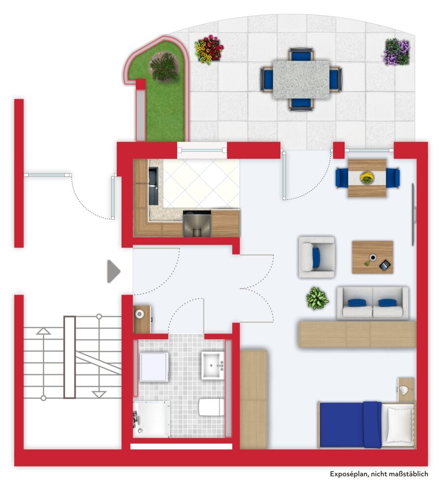 Wohnung zur Miete 460 € 1 Zimmer 43 m²<br/>Wohnfläche 01.03.2025<br/>Verfügbarkeit Dietersheim Bingen 55411