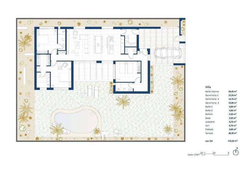 Villa zum Kauf - Erstbezug provisionsfrei 646.000 € 3 Zimmer 144 m² 525 m² Grundstück Banos y Mendigo