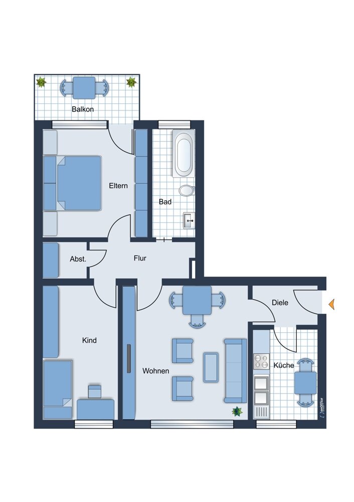 Wohnung zum Kauf provisionsfrei 171.000 € 3 Zimmer 71,3 m²<br/>Wohnfläche 2.<br/>Geschoss Hockstein Mönchengladbach 41239