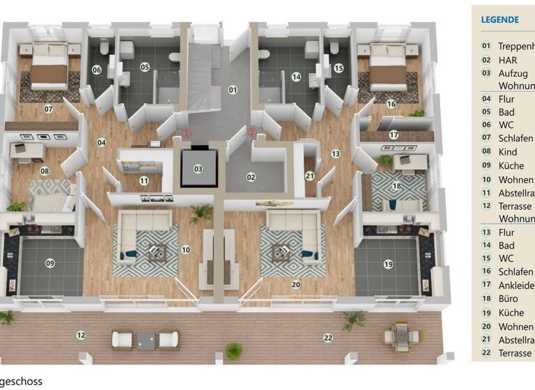 Wohnung zum Kauf - Erstbezug 341.421 € 3 Zimmer 93,5 m² Hilter 49176