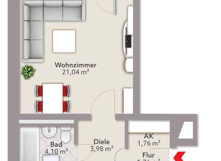 Wohnung zum Kauf 350.000 € 2 Zimmer 60 m² Unterföhring 85774