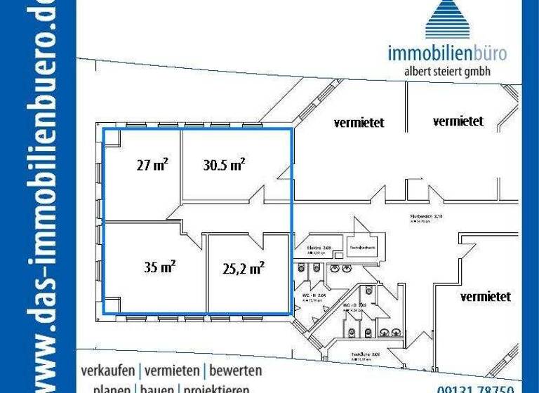 Büro zur Miete 1.755 € 4 Zimmer 127 m² Bürofläche teilbar ab 127 m² Tennenlohe Erlangen 91058