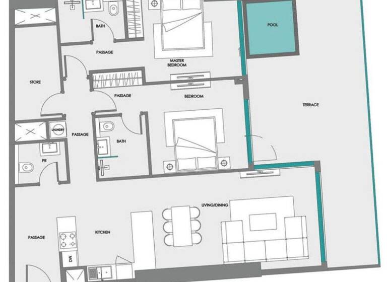 Studio zum Kauf 205.185 € 1 Zimmer 39 m² Al Safa Street 5 Dubai 0000