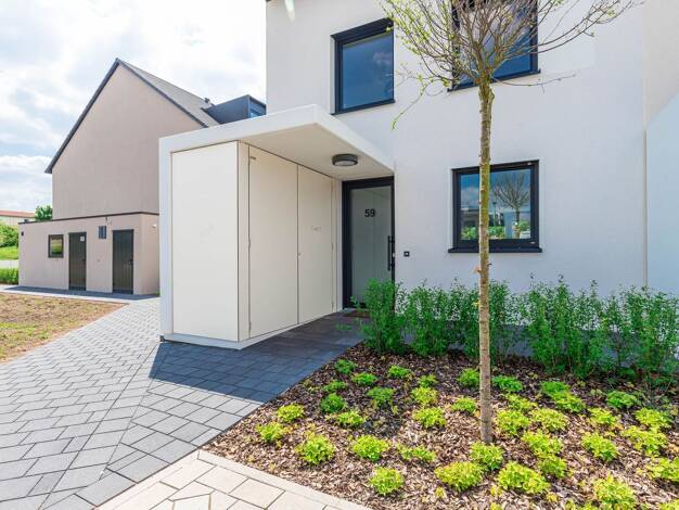 Reihenendhaus zur Miete - Erstbezug 1.775 € 3 Zimmer 88 m² 150 m² Grundstück frei ab sofort Bibertstraße Gebersdorf Nürnberg 90449