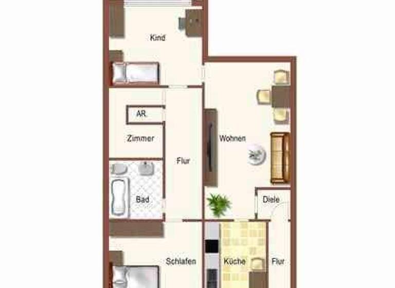 Wohnung zur Miete 722 € 3 Zimmer 82 m² 3. Geschoss frei ab 11.04.2026 Pöllerstr. 17 Kurl Dortmund 44319