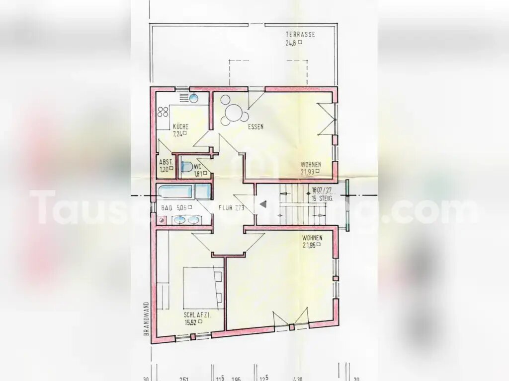 Wohnung zur Miete Tauschwohnung 920 € 3 Zimmer 84 m²<br/>Wohnfläche 1.<br/>Geschoss Alt-Betzenhausen Freiburg im Breisgau 79114