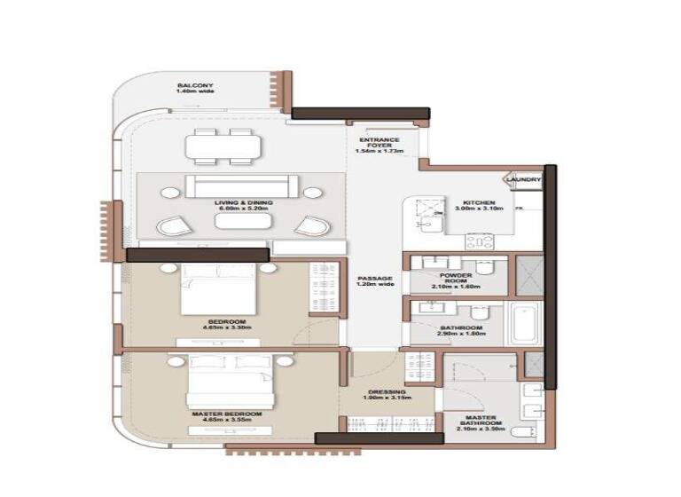 Wohnung zum Kauf - Erstbezug provisionsfrei 932.749 € 3 Zimmer 117,6 m² Dubai