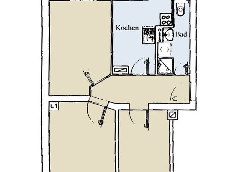 Wohnung zur Miete 600 € 3 Zimmer 61,9 m² 1. Geschoss frei ab 01.07.2026 Plagwitz Leipzig 04229