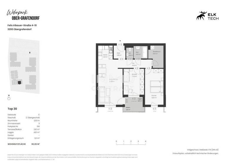 Wohnung zum Kauf - Erstbezug provisionsfrei 269.900 € 3 Zimmer 82,1 m² frei ab sofort Teufelhof St. Pölten 3100