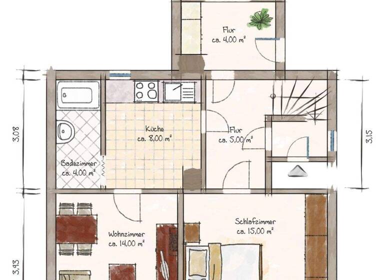 Doppelhaushälfte zum Kauf 198.000 € 4 Zimmer 95 m² 660 m² Grundstück Dölzig Schkeuditz 04435