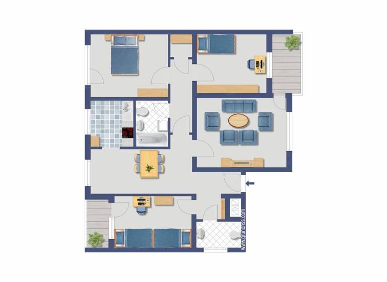 Wohnung zum Kauf provisionsfrei 335.600 € 4 Zimmer 97 m²<br/>Wohnfläche EG<br/>Geschoss Niehl Köln 50735