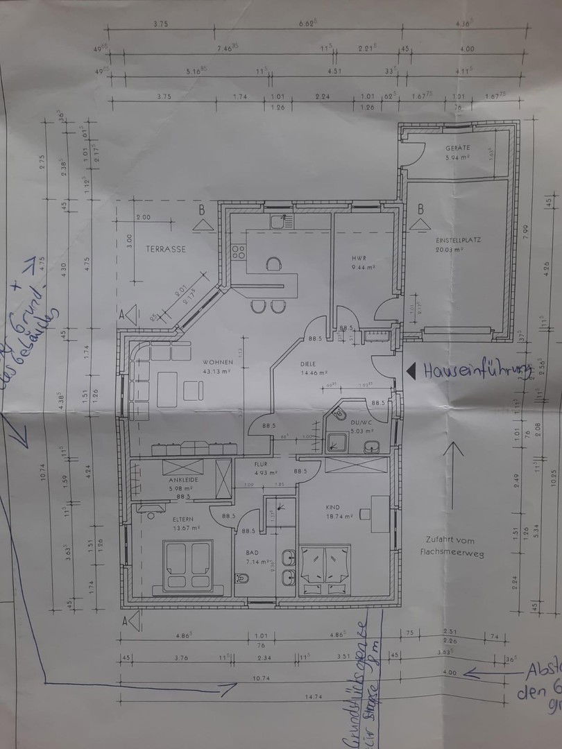 Bungalow zum Kauf provisionsfrei 399.995 € 3 Zimmer 122 m²<br/>Wohnfläche 630 m²<br/>Grundstück Flachsmeerweg Wallinghausen Aurich 26605