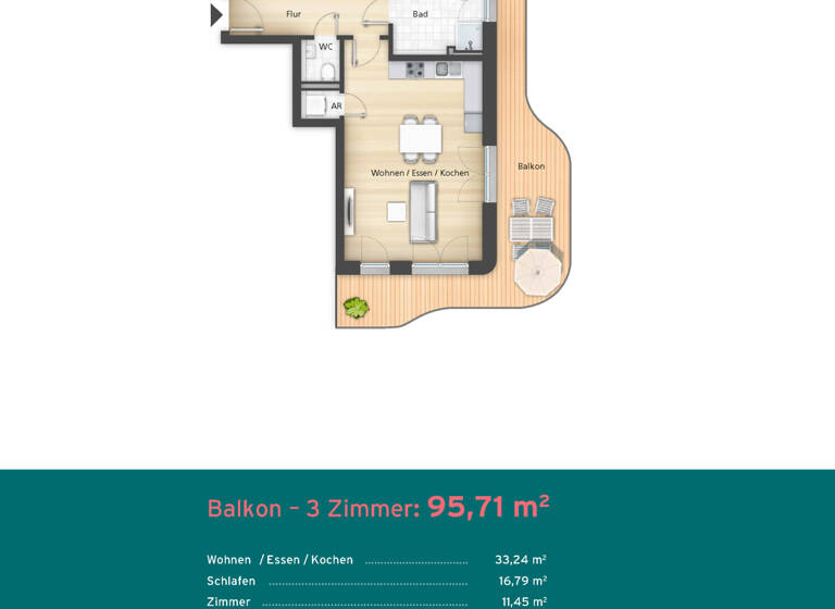 Wohnung zum Kauf provisionsfrei 573.000 € 3 Zimmer 95,7 m²<br/>Wohnfläche Zellerau Würzburg 97082