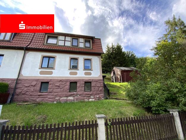 Doppelhaushälfte zum Kauf 56.000 € 4 Zimmer 90 m² 572 m² Grundstück Schwarza 98547